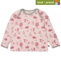 loud + proud - Bio Kinder Langarmshirt mit Waldtiere-Allover, rose