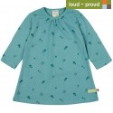 loud + proud - Bio Kinder Strukturjersey Kleid mit Pilz-Allover, oregano