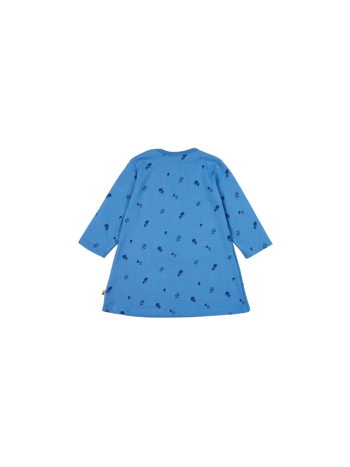 loud + proud - Bio Kinder Strukturjersey Kleid  mit Pilz-Allover, indigo
