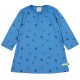 loud + proud - Bio Kinder Strukturjersey Kleid mit Pilz-Allover, indigo