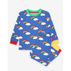 Toby tiger - Bio Kinder Schlafanzug mit Regenbogen-Allover