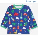 Toby tiger - Bio Kinder Langarmshirt mit Spielzeit-Allover