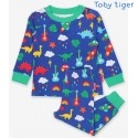 Toby tiger - Bio Kinder Schlafanzug mit Spielzeit-Allover