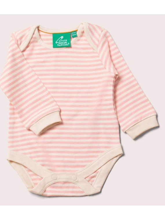 Little Green Radicals - Bio Baby Body langarm Doppelpack mit Eichhörnchen-Allover und Streifen