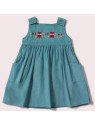 Little Green Radicals - Bio Kinder Cord Kleid mit Fuchs-Stickerei