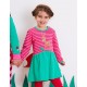 Toby tiger - Bio Kinder Jersey Kleid mit Rehkitz-Applikation und Streifen