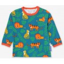 Toby tiger - Bio Kinder Langarmshirt mit Wildkatzen-Allover