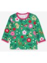 Toby tiger - Bio Kinder Langarmshirt mit Waldtiere-Allover