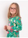 Toby tiger - Bio Kinder Langarmshirt mit Waldtiere-Allover