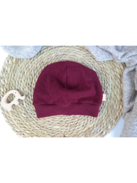 Jawoll Baby - UPCYCLING Kinder Beanie, Kaschmir, beere