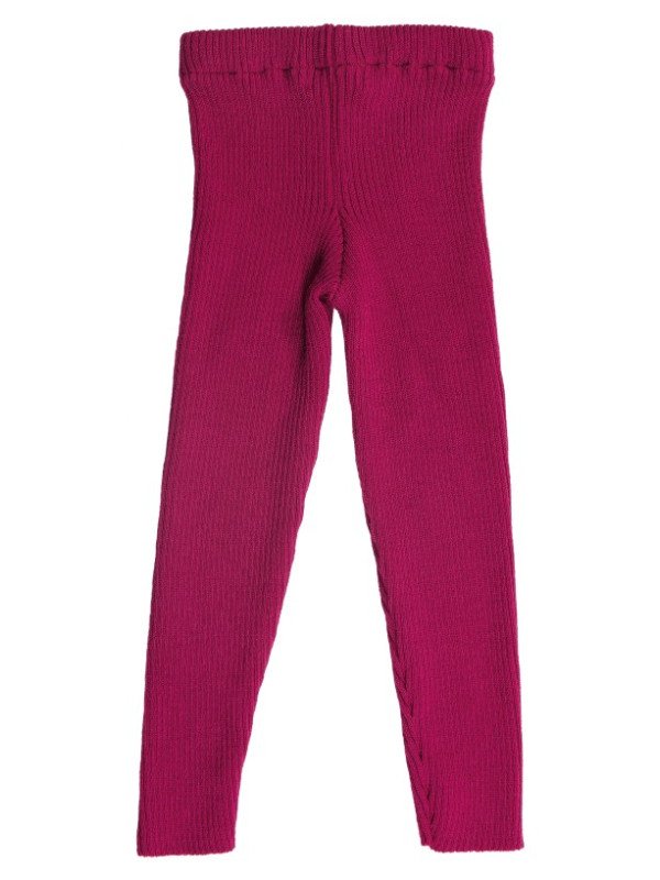 Reiff - Bio Kinder Strick Leggings Wolle beere