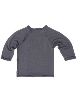 Reiff - Bio Baby Frottee Wickeljacke, Wolle/Seide, fels