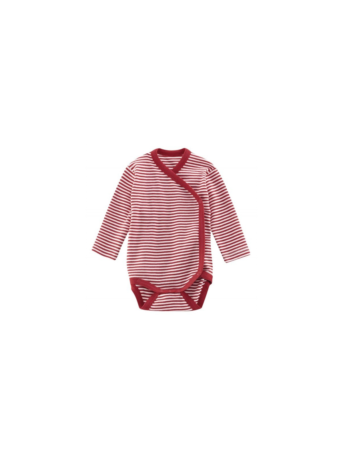 LIVING CRAFTS - Bio Baby Wickelbody gestreift, rot
