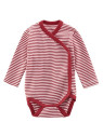 LIVING CRAFTS - Bio Baby Wickelbody gestreift, rot
