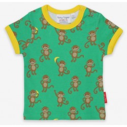 Toby tiger - Bio Kinder T-Shirt mit Affen-Allover