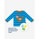 Toby tiger - Bio Kinder Langarmshirt mit Huhn-Applikation und Streifen
