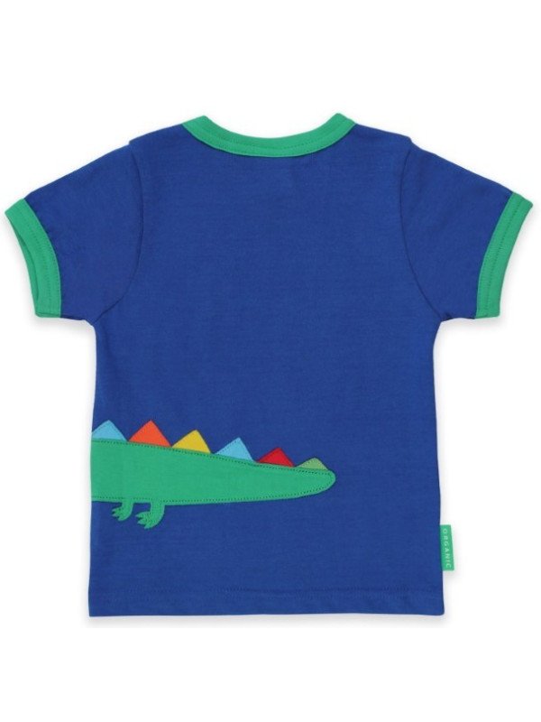 Toby tiger - Bio Kinder T-Shirt mit Krokodil-Applikation