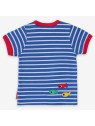 Toby tiger - Bio Kinder T-Shirt mit Krabben-Applikation und Streifen