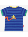 Toby tiger - Bio Kinder T-Shirt mit Kraken-Applikation und Streifen