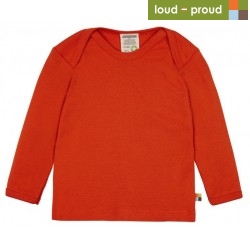 loud + proud - Bio Kinder Langarmshirt uni, kupfer