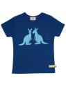 loud + proud - Bio Kinder T-Shirt Derby Rib mit Känguru-Druck, marine