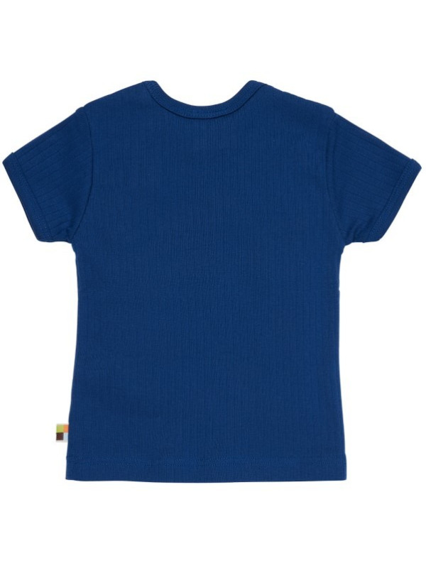 loud + proud - Bio Kinder T-Shirt Derby Rib mit Känguru-Druck, marine