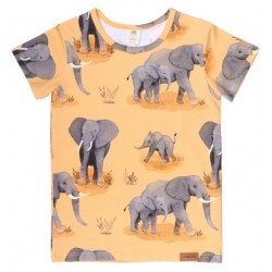 Walkiddy - Bio Kinder T-Shirt mit Elefanten-Allover