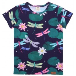 Walkiddy - Bio Kinder T-Shirt mit Libellen-Allover