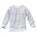 People Wear Organic - Bio Baby Langarmshirt mit Pointelle-Muster und Streifen