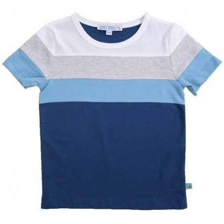 Enfant Terrible - Bio Kinder T-Shirt Colourblocking, dunkelblau