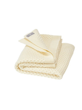 disana - Bio Baby Waben-Strickdecke, Wolle, natur 80x100 cm