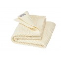 disana - Bio Baby Waben-Strickdecke, Wolle, natur 80x100 cm
