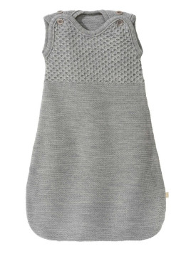 disana - Bio Baby Strick Schlafsack, Wolle, grau