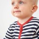 LIVING CRAFTS - Bio Baby Schlafanzug gestreift, blau