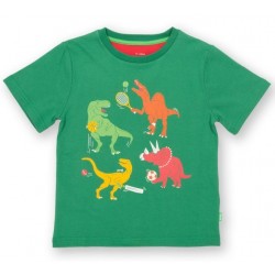 kite kids - Bio Kinder T-Shirt mit Dinosaurier-Druck, grün