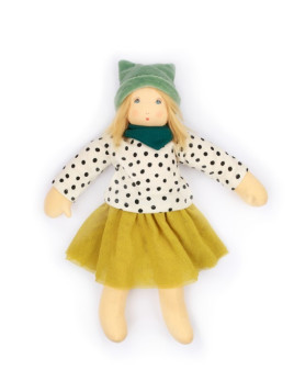 Nanchen Natur - Bio Schmusepuppe "Akrobatin Mascha" 38cm