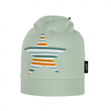 pure pure by BAUER - Bio Kinder Jersey Beanie Mütze, grün