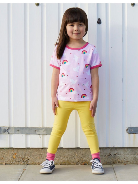 Toby tiger - Bio Kinder T-Shirt mit Tauben-Allover