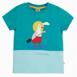 frugi - Bio Kinder T-Shirt "Penryn" mit Möwen-Applikation