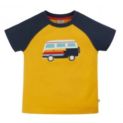 frugi - Bio Kinder T-Shirt "Rafe" mit Bus-Applikation