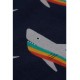 frugi - Bio Kinder Sweatshirt "Rex" mit Regenbogen-Hai-Allover