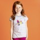 Sense Organics - Bio Kinder T-Shirt "Gada" mit Vogel-Applikation und Streifen