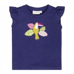 Sense Organics - Bio Kinder T-Shirt "Nana" mit Vogel-Applikation