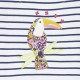 Sense Organics - Bio Kinder 3/4 Shirt "Louise" mit Tukan-Applikation und Streifen