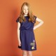 Sense Organics - Bio Kinder Jersey Kleid "Melda" mit Vogel-Applikation