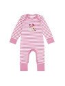 Sense Organics - Bio Baby Strampler langarm "Wayan Retro" mit Kakadu-Applikation und Streifen