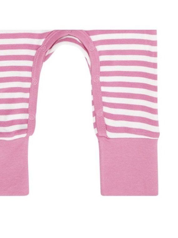 Sense Organics - Bio Baby Strampler langarm "Wayan Retro" mit Kakadu-Applikation und Streifen