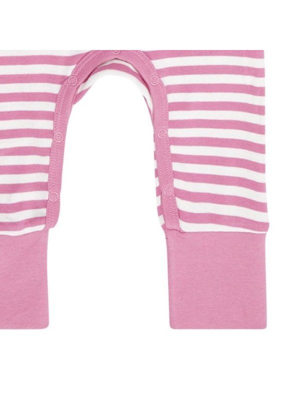 Sense Organics - Bio Baby Strampler langarm "Wayan Retro" mit Kakadu-Applikation und Streifen