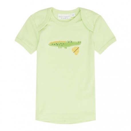 Sense Organics - Bio Baby T-Shirt "Tilly Retro" mit Krokodil-Applikation