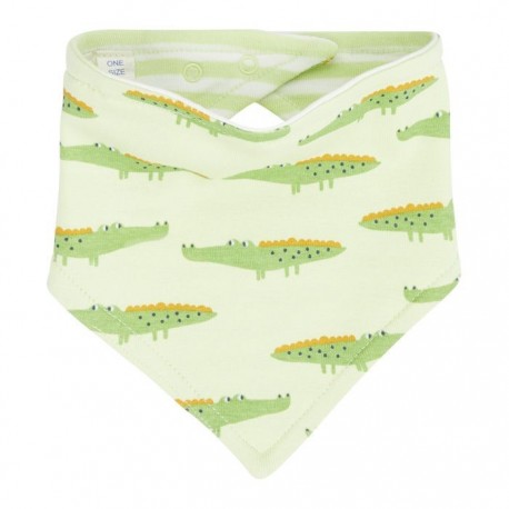 Sense Organics - Bio Baby Wende Tuch "Bib Retro" mit Krokodil-Allover und Streifen